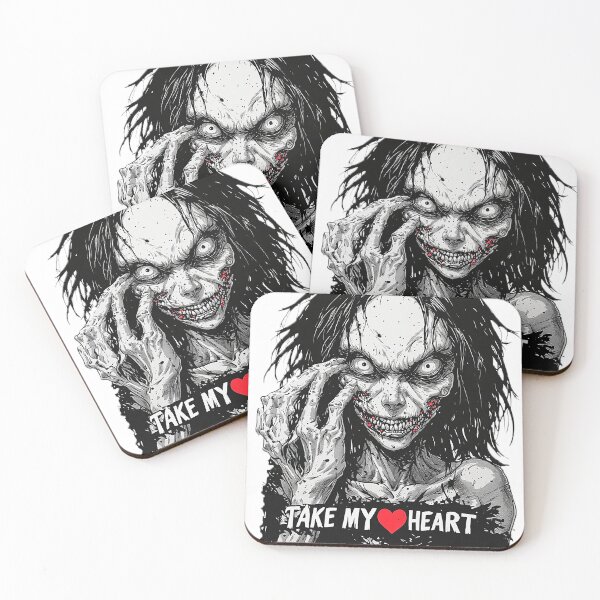 Item preview, Take My Heart – Creepy Zombie Girl Dark Romance Horror designed and sold by ChaoticZenStudio.