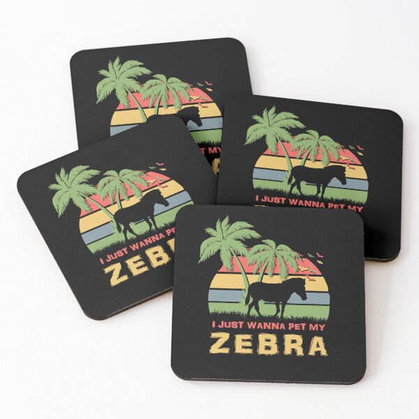 Item preview, I Just Wanna Pet My Zebra Retro Sunset Design designed and sold by marke770.