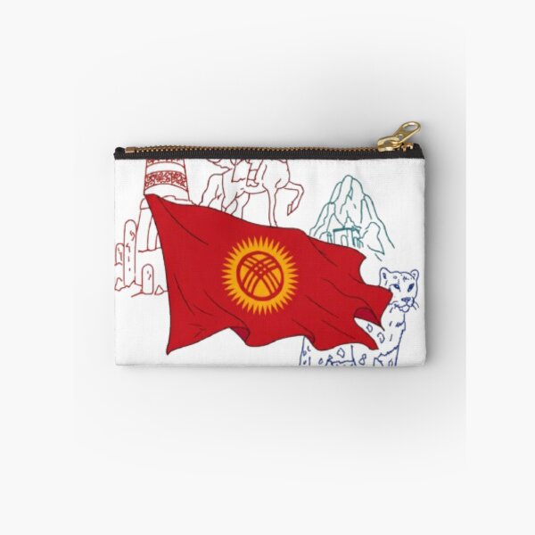 Item preview, Kyrgyzstan Flag, Snow Leopard & Burana Tower designed and sold by deeplomatikz.