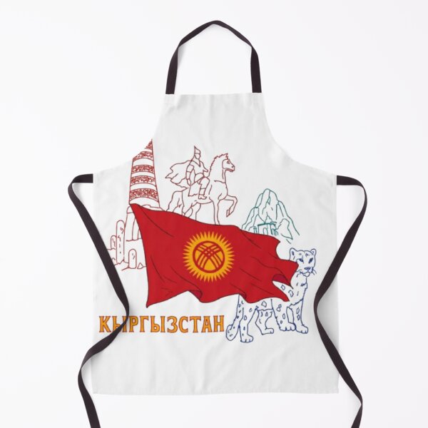 Item preview, Kyrgyzstan Flag, Snow Leopard & Burana Tower designed and sold by deeplomatikz.
