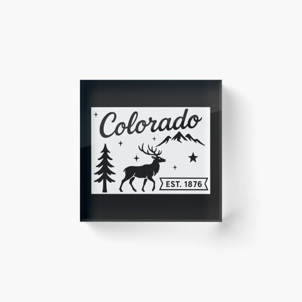 Item preview, Colorado State Vintage Elk Mountains Pine Tree Retro Wilderness Art designed and sold by Sunflo67.