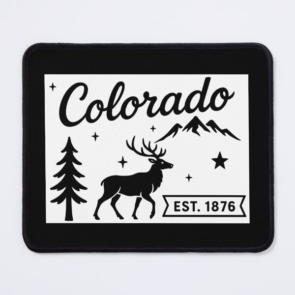 Item preview, Colorado State Vintage Elk Mountains Pine Tree Retro Wilderness Art designed and sold by Sunflo67.