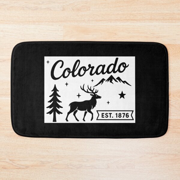 Item preview, Colorado State Vintage Elk Mountains Pine Tree Retro Wilderness Art designed and sold by Sunflo67.