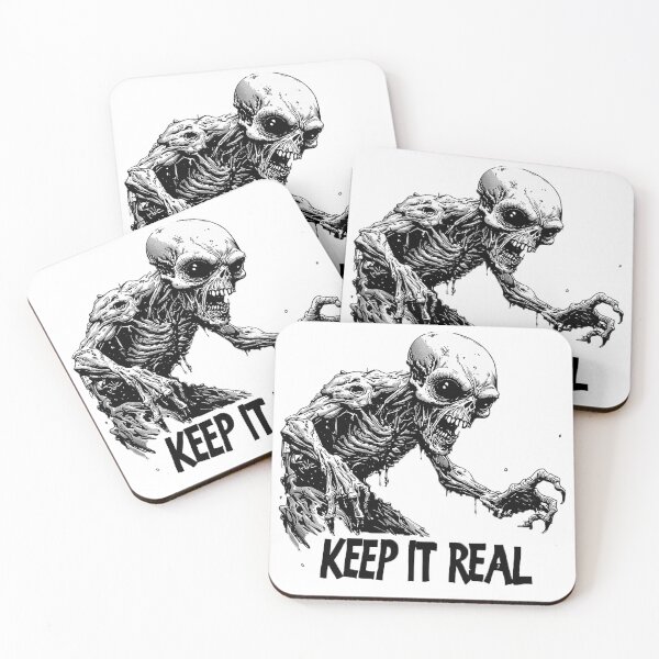 Item preview, Keep It Real – Creepy Zombie Horror Dark Humor T-Shirt designed and sold by ChaoticZenStudio.