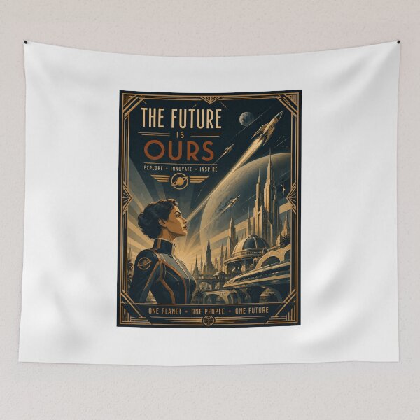 Item preview, The Future Is Ours – Retro Futurism Space Age designed and sold by Fleetwood1994.