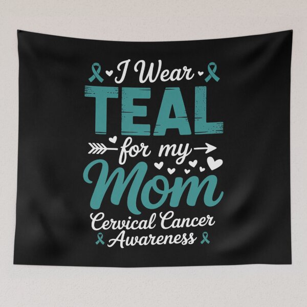 Item preview, I Wear Teal for Mom Mother Cervical Cancer Awareness Family designed and sold by sailorjessiArt.