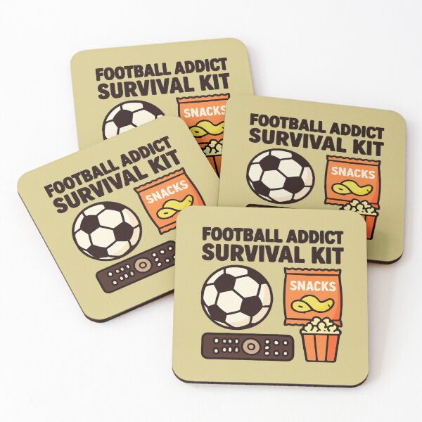Item preview, Football Addict Survival Kit Funny Soccer Fan Design designed and sold by GreennieArt.