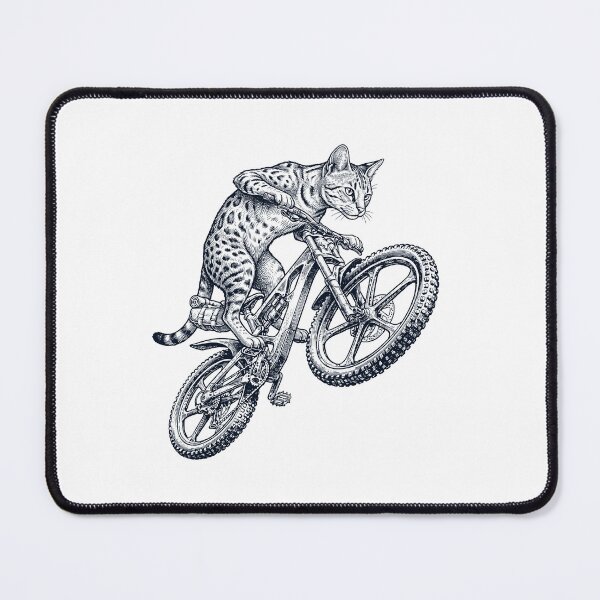 Item preview, Vintage Savannah Cat Riding Bicycle Cycling Bike Kitten Lover designed and sold by TerryConnells.