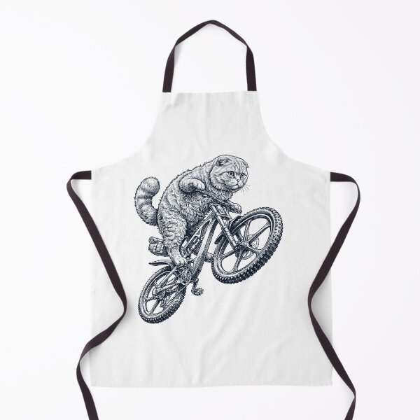Item preview, Vintage Scottish Fold Cat Riding Bicycle Cycling Bike Kitten Lover designed and sold by TerryConnells.