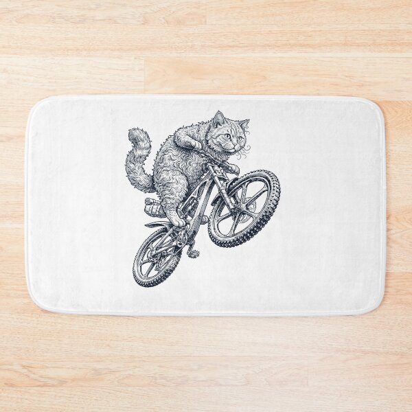 Item preview, Vintage Selkirk Rex Cat Riding Bicycle Cycling Bike Kitten Lover designed and sold by TerryConnells.