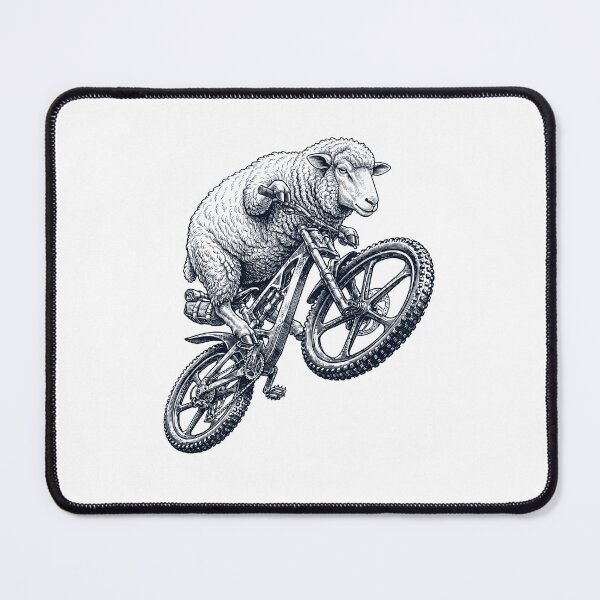 Item preview, Vintage Sheep Riding Bicycle Cycling Bike Animal Lover designed and sold by TerryConnells.