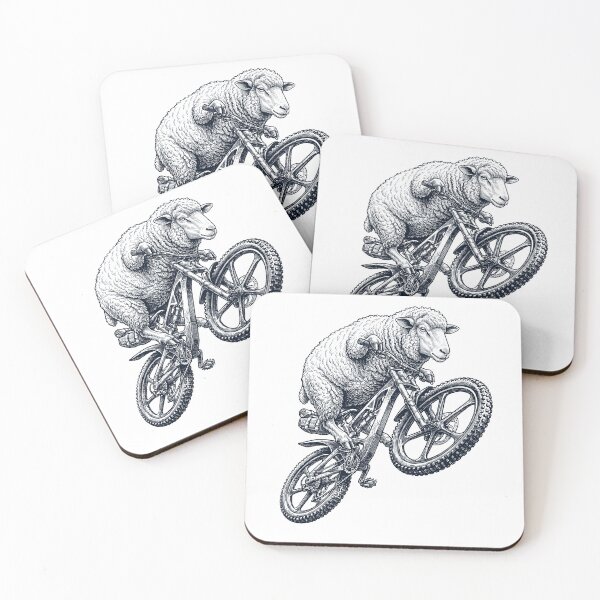 Item preview, Vintage Sheep Riding Bicycle Cycling Bike Animal Lover designed and sold by TerryConnells.