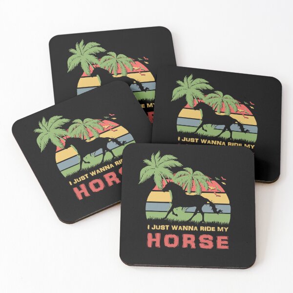Item preview, I Just Wanna Ride My Horse Retro Sunset Design designed and sold by marke770.
