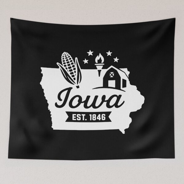 Item preview, Iowa Vintage Corn Barn Torch Retro State Art designed and sold by Sunflo67.