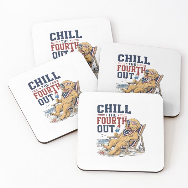 Item preview, Chill The Fourth Out Patriotic Golden Retriever 4th of July designed and sold by haitrieuic96.