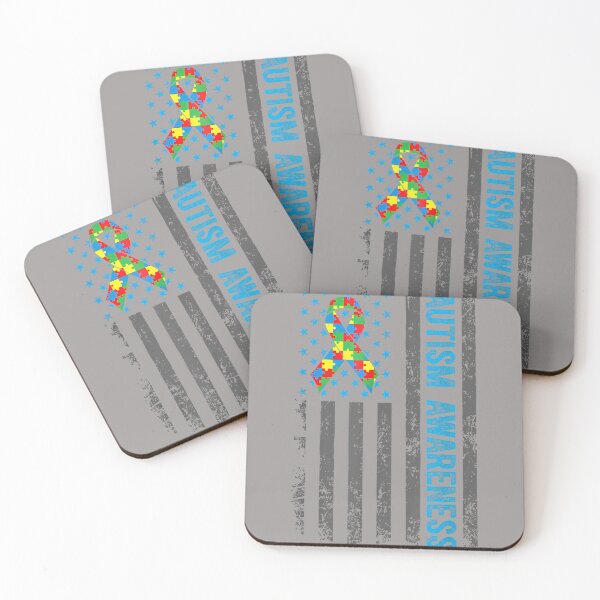 Item preview, Autism Awareness US American Flag Mom Dad Kids designed and sold by KathieFaugh.