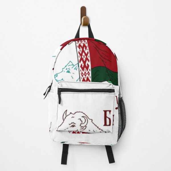 Item preview, Belarus Flag & Wildlife — Bison, Stork & Wolf designed and sold by deeplomatikz.