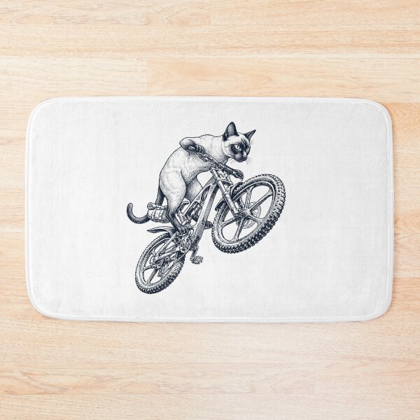 Item preview, Vintage Siamese Cat Riding Bicycle Cycling Bike Kitten Lover designed and sold by TerryConnells.