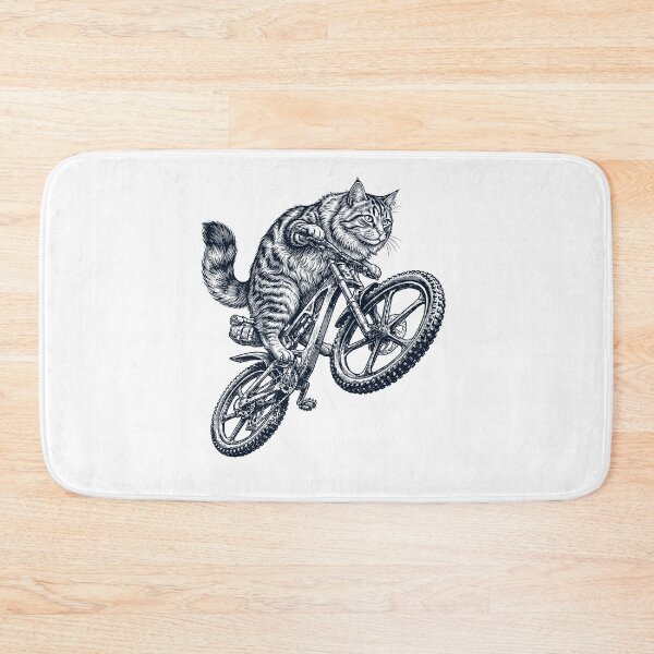 Item preview, Vintage Siberian Cat Riding Bicycle Cycling Bike Kitten Lover designed and sold by TerryConnells.