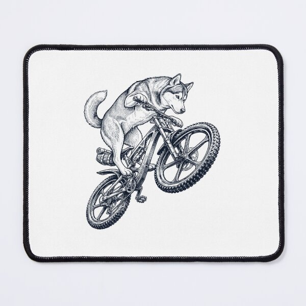 Item preview, Vintage Siberian Husky Riding Bicycle Cycling Bike Dog Lover designed and sold by TerryConnells.