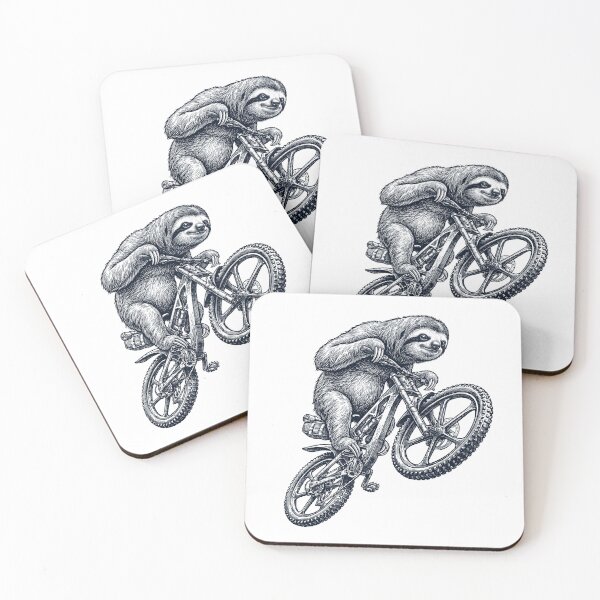 Item preview, Vintage Sloth Riding Bicycle Cycling Bike Animal Lover designed and sold by TerryConnells.