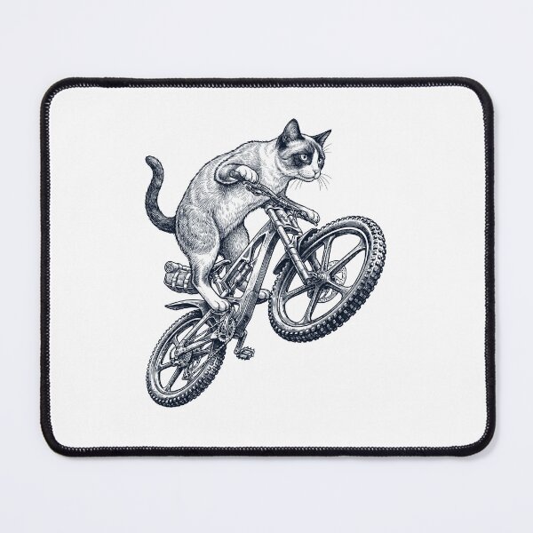 Item preview, Vintage Snowshoe Cat Riding Bicycle Cycling Bike Kitten Lover designed and sold by TerryConnells.