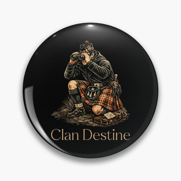 Item preview, Scottish Highland Soldier With Binoculars - Vintage Retro designed and sold by AberDons.