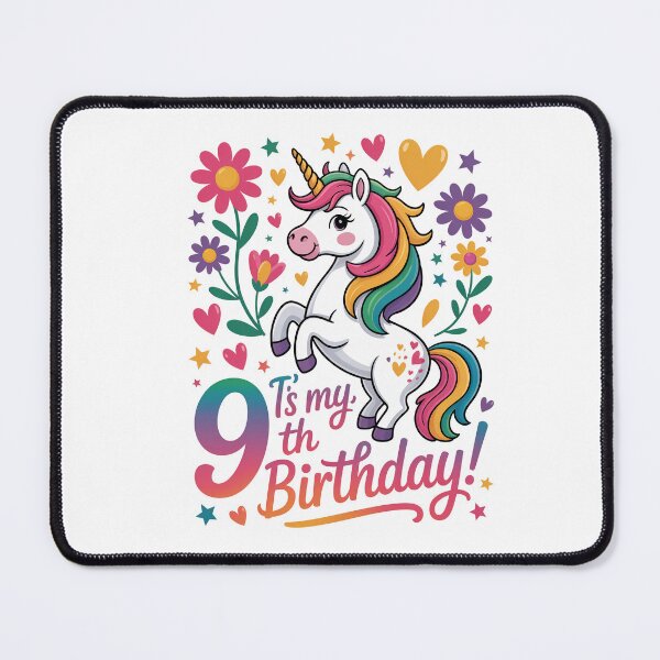 Item preview, 9 Birthday Unicorn designed and sold by jkrphoto.