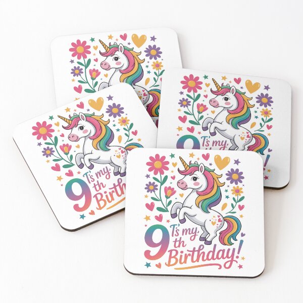 Item preview, 9 Birthday Unicorn designed and sold by jkrphoto.