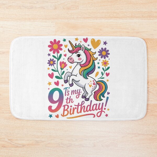 Item preview, 9 Birthday Unicorn designed and sold by jkrphoto.