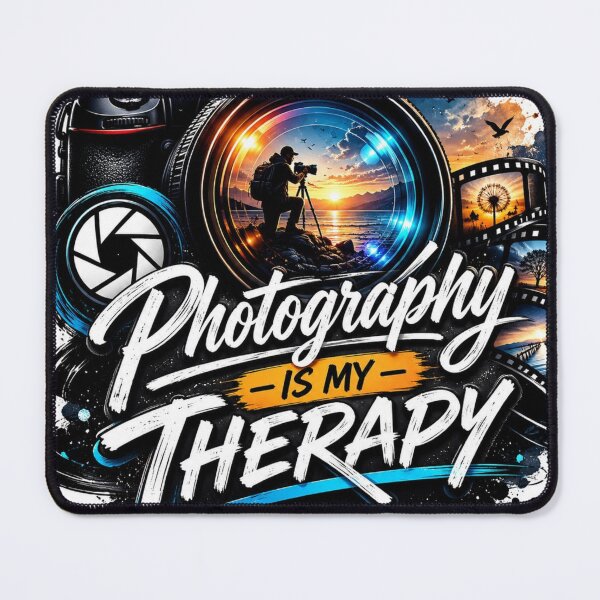 Item preview, Photography Is My Therapy Photographer Sticker designed and sold by Omanut Studio — By Ashwin..
