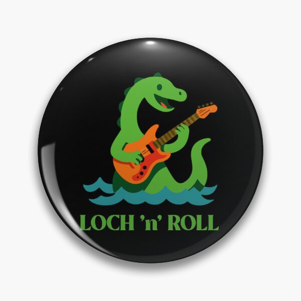 Item preview, Loch Ness Monster Playing a Rock Guitar designed and sold by AberDons.
