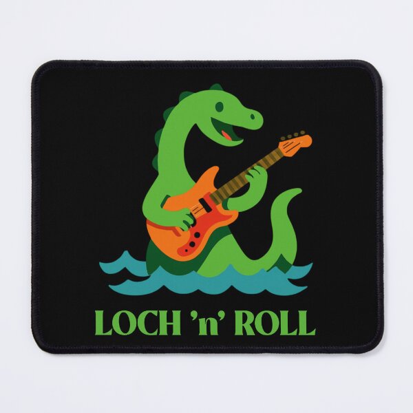 Item preview, Loch Ness Monster Playing a Rock Guitar designed and sold by AberDons.