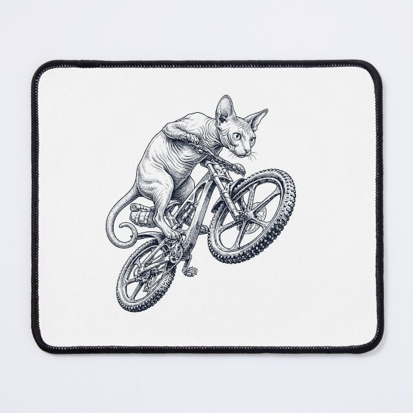 Item preview, Vintage Sphynx Cat Riding Bicycle Cycling Bike Kitten Lover designed and sold by TerryConnells.