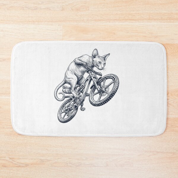 Item preview, Vintage Sphynx Cat Riding Bicycle Cycling Bike Kitten Lover designed and sold by TerryConnells.