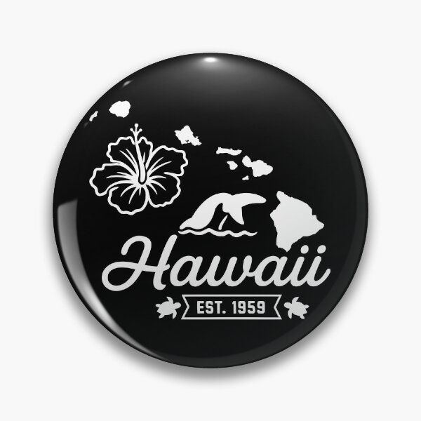 Item preview, Hawaii Vintage Hibiscus Wave Sea Turtle Island Retro Art designed and sold by Sunflo67.