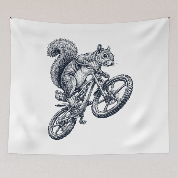 Item preview, Vintage Squirrel Riding Bicycle Cycling Bike Animal Lover designed and sold by TerryConnells.