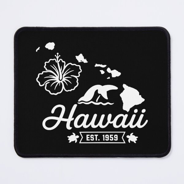 Item preview, Hawaii Vintage Hibiscus Wave Sea Turtle Island Retro Art designed and sold by Sunflo67.