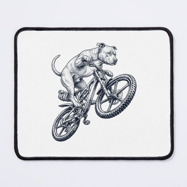 Item preview, Vintage Staffordshire Bull Terrier Riding Bicycle Cycling Bike Dog Lover designed and sold by TerryConnells.