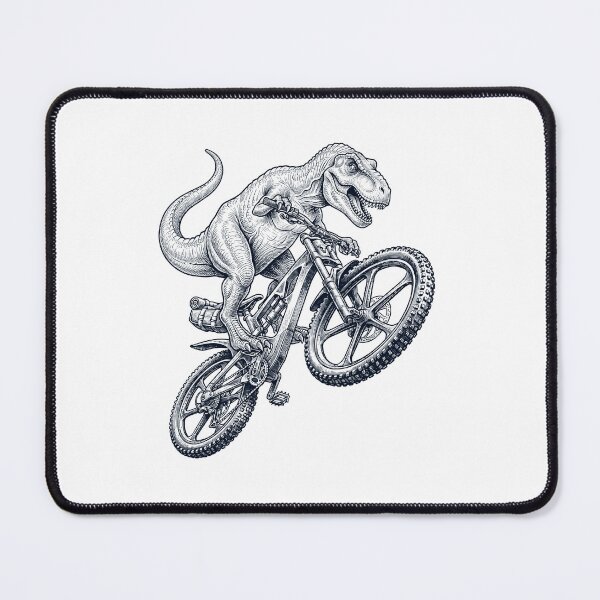 Item preview, Vintage T Rex Dinosaur Riding Bicycle Cycling Bike Animal Lover designed and sold by TerryConnells.