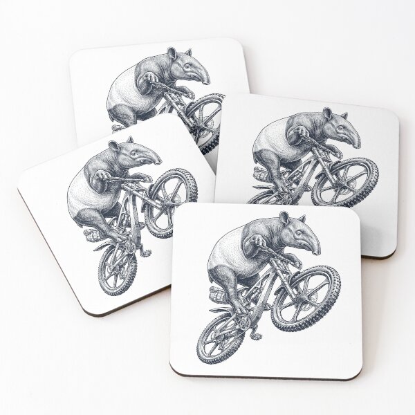 Item preview, Vintage Tapir Riding Bicycle Cycling Bike Animal Lover designed and sold by TerryConnells.