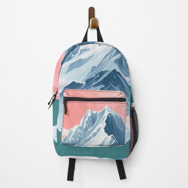 Item preview, Pastel Mountain Landscape – Dreamy Nature Illustration with Soft Clouds designed and sold by Art70shop.