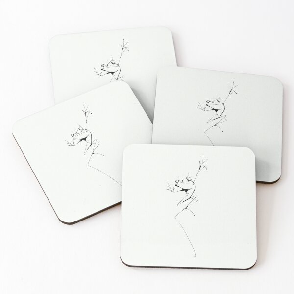 Item preview, Dancing Frog Line Art Minimalist Funny Abstract Sketch designed and sold by PixelQ.