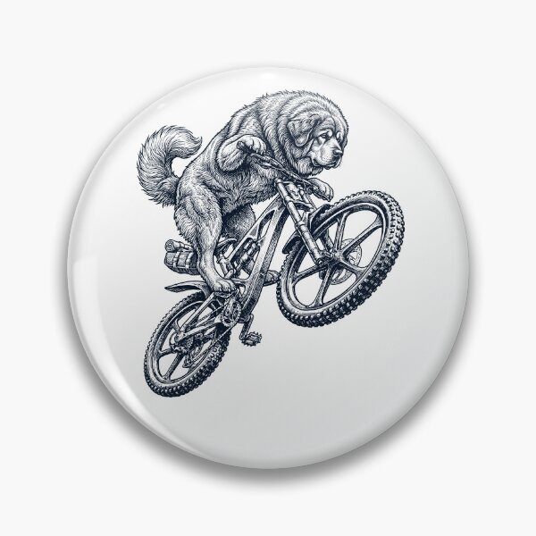 Item preview, Vintage Tibetan Mastiff Riding Bicycle Cycling Bike Dog Lover designed and sold by TerryConnells.