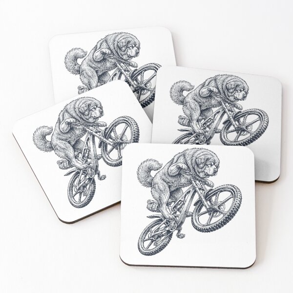 Item preview, Vintage Tibetan Mastiff Riding Bicycle Cycling Bike Dog Lover designed and sold by TerryConnells.