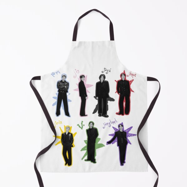 Item preview, BTS OT7 Members Dark Aesthetic Colorful Outlines designed and sold by Mooncreates7.