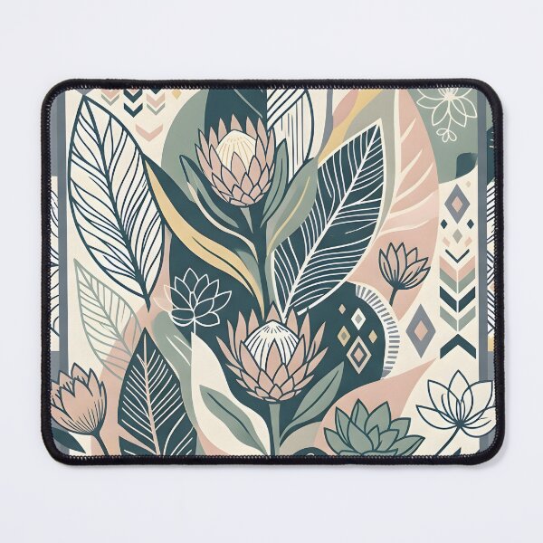 Item preview, Modern Botanical Art Nouveau Floral Pattern in Sage Green and Dusty Rose designed and sold by GreatPeopleMind.
