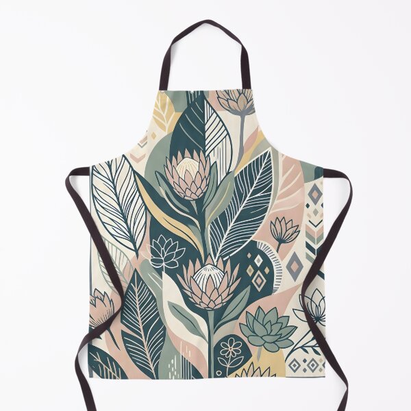 Item preview, Modern Botanical Art Nouveau Floral Pattern in Sage Green and Dusty Rose designed and sold by GreatPeopleMind.
