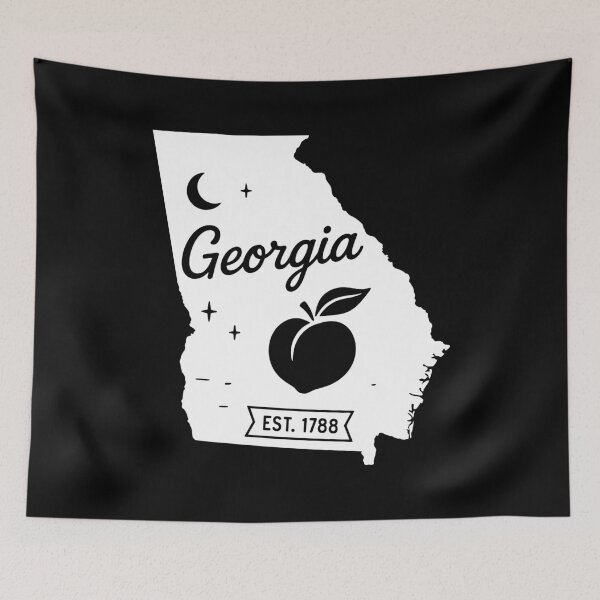 Item preview, Georgia Vintage Peach Moon Southern Retro State Art designed and sold by Sunflo67.
