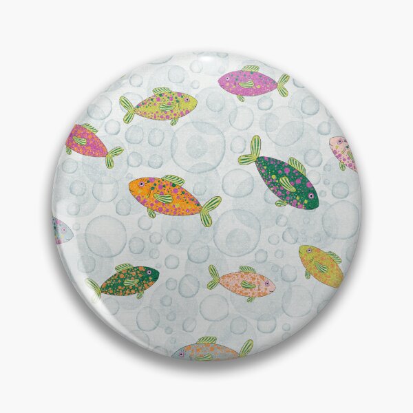 Item preview, Many colorful fish amidst air bubbles - a fun pattern for children designed and sold by Sonja Birkelbach.